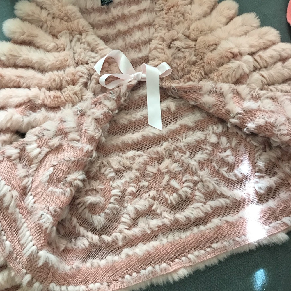 BCBGMaxAzria Blush Rabbit Fur Knit Jacket - Picture 10 of 11